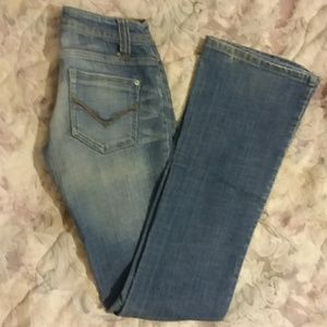 Wet Seal light wash bootcut slight flare jeans